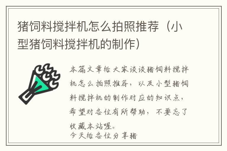 豬飼料攪拌機怎么拍照推薦（小型豬飼料攪拌機的制作）